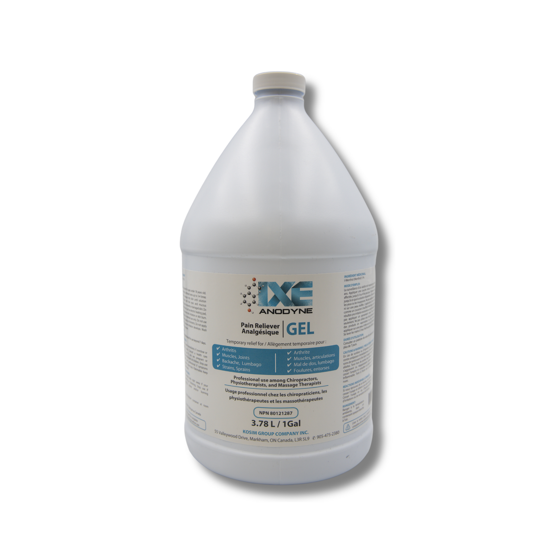 IXE Anodyne Gel Cream 1 Gallon – Bulk Muscle & Joint Pain Relief