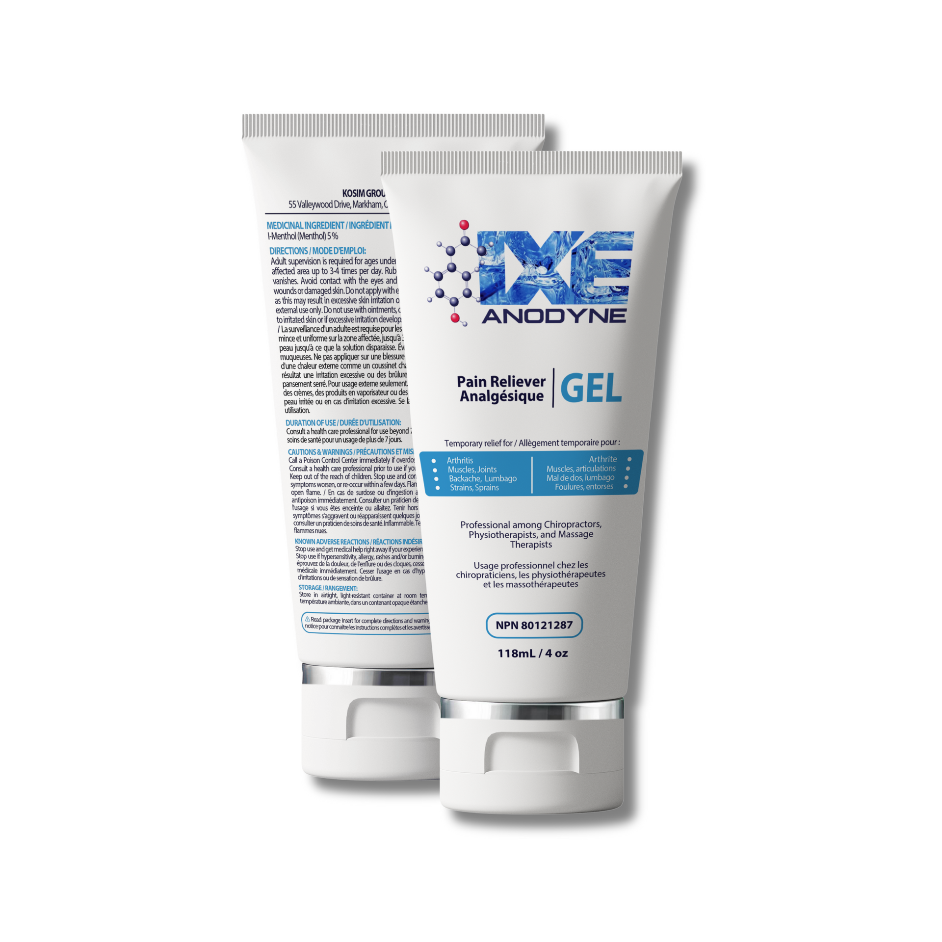 IXE Anodyne Gel Cream 4oz Tube – On-the-Go Muscle & Joint Pain Relief